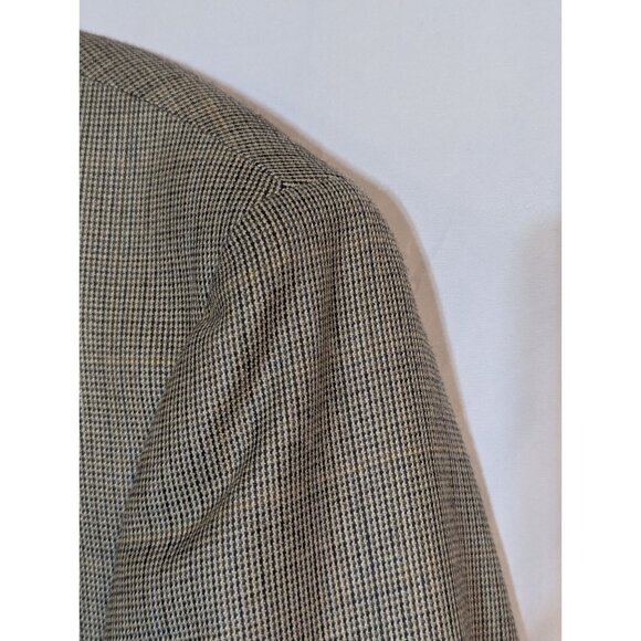 Lauren Ralph Lauren Mens 46R Wool & Silk Blend Two-Button Blazer Gray Plaid Notc - Picture 2 of 5